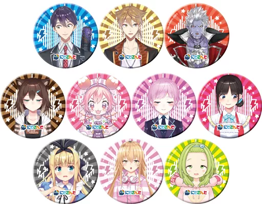 全10種セット 「バーチャルYouTuber にじさんじ キャラバッジコレクション 2期生」