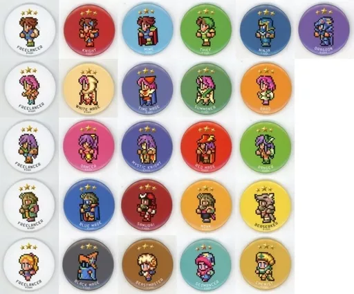 全26種セット 「FINAL FANTASY 30TH ANNIVERSARY EXHIBITION 別れの物語展 ファイナルファンタジーV ジョブチェンジバッジコレクション」