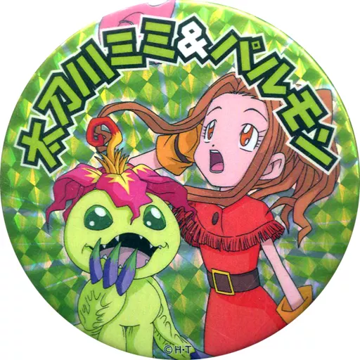 ホログラム デジモン 超進化キラ缶バッジ　太刀川ミミ　パルモン ホログラム デジモン 超進化キラ缶バッジ 太刀川ミミ パルモン - メルカリ