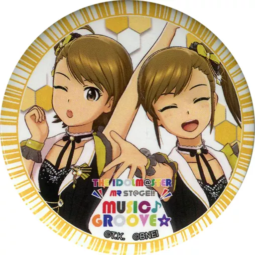 双海亜美＆真美 「THE IDOLM＠STER MR ST＠GE!! MUSIC♪GROOVE☆ MUSIC♪トレーディング缶バッジ Ver.2」