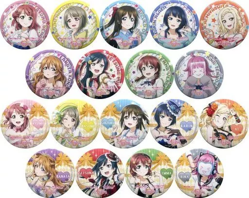全18種セット 「ラブライブ!スクフェス感謝祭2018～Go!Go!シャンシャンランド～ 記念缶バッジ 虹ヶ咲」