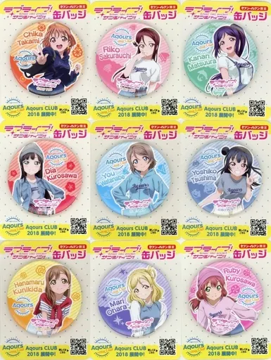 ラブライブ!サンシャイン‼︎セブンイレブン限定★缶バッジ全9種コンプリート ラブライブサンシャイン セブンイレブン オリジナル缶バッジ
