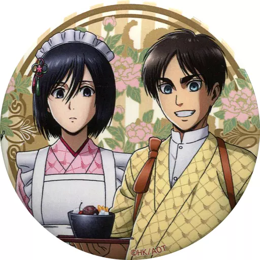 エレン＆ミカサ 缶バッジ 「喫茶 進撃の巨人 in SWEETS PARADISE」