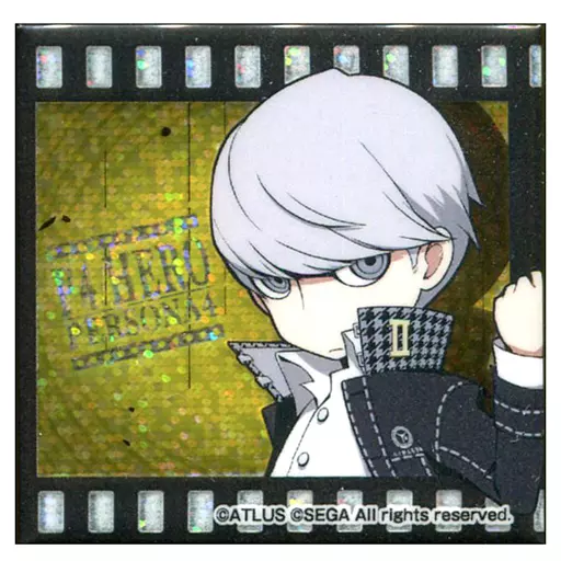 P4主人公 「セガコラボカフェ ペルソナQ2 ニューシネマ ラビリンス スクエアホロ缶バッジB」