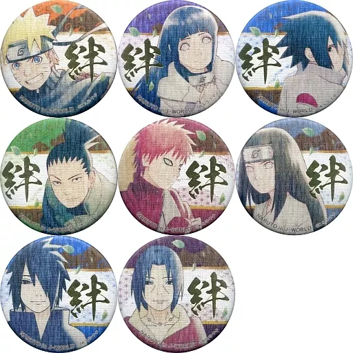 在庫限り品 ナルト NARUTO 日向ヒナタ J-WORLD 和紙 絆 缶バッジ