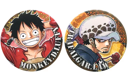 ワンピース　ジャンプフェスタ　2019　缶バッジセット　ルフィ　ロー 駿河屋 -<中古>ルフィ＆ロー(JF2019限定Ver.) コレクション缶バッジ2個