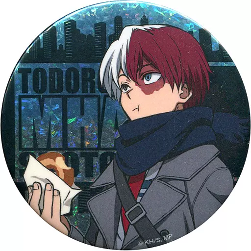 ヒロアカ 轟 ホロ缶バッジ 僕のヒーローアカデミア 轟焦凍 部分ホロ缶バッジ ジャンプショップ