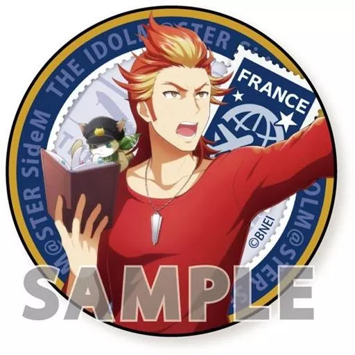 紅井朱雀(私服) 「アイドルマスター SideM トレーディング缶バッジ WORLD TRE＠SURE FRANCE ＆ AMERICA」