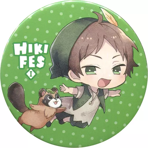 バッジ・ピンズ(男性) うらたぬき(背景ドット) 缶バッジ