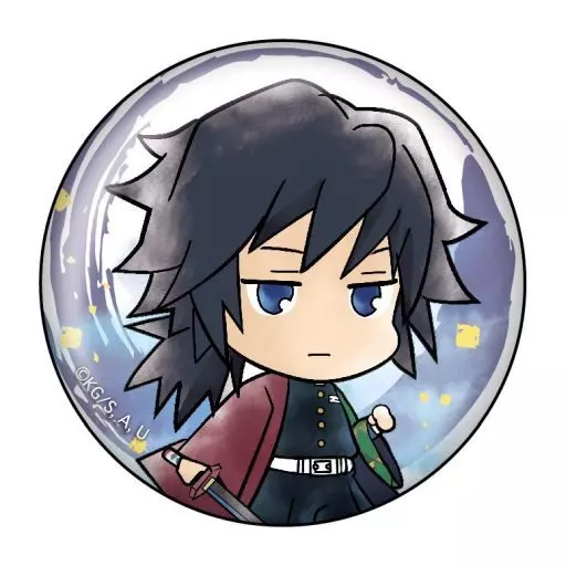 バッジ・ピンズ(キャラクター)　冨岡義勇 「鬼滅の刃 とじコレ 缶バッジVol.2 -花鳥風月-」
