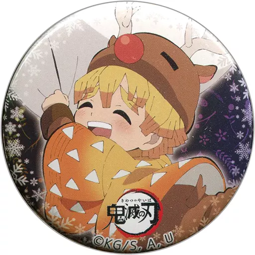 我妻善逸　クリスマス　缶バッジ 駿河屋 -<中古>我妻善逸 「鬼滅の刃 クリスマスイベント 56mm缶