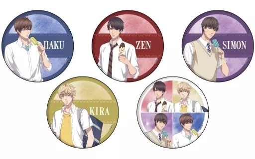 恋とプロデューサー　恋プロ 【ハク】 缶バッジ　高校生 TVアニメ「恋とプロデューサー～EVOL×LOVE～」ハート缶バッジが