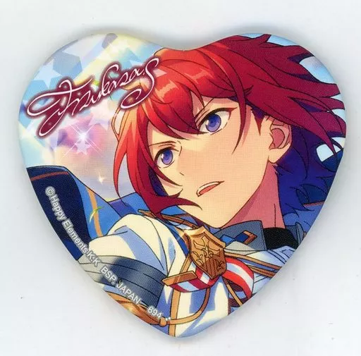 あんスタ 朱桜司 とるパカ 缶バッジ 駿河屋 -<中古>朱桜司 「とるパカ! あんさんぶるスターズ! ～ハート型