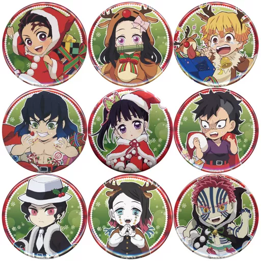 鬼滅の刃 × 2020年 クリスマスランダム缶バッジ Aグループ 9種 コンプ 駿河屋 -<中古>ノーマル全9種セット 「鬼滅の刃×ufotable cafe