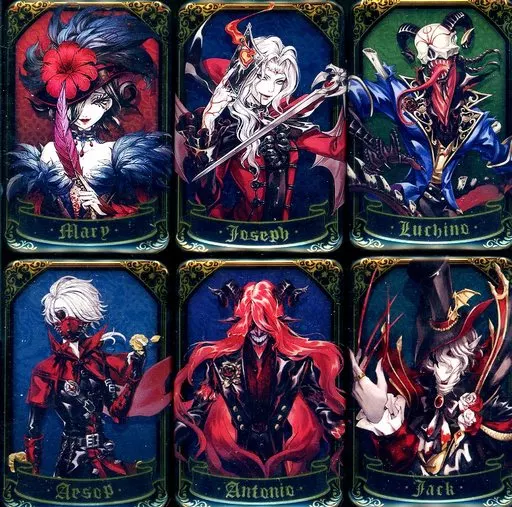 第五人格 スクエア缶バッジ 古城シリーズ 納棺師　6点セット 駿河屋 -<中古>全6種セット 「Identity V 第五人格 古城シリーズ 缶