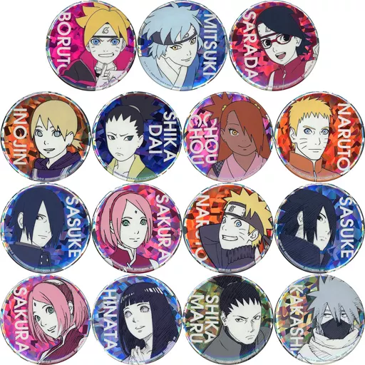 BORUTO NARUTO 缶バッジ シャイニーカラー 15点 駿河屋 -<中古>全15種セット 缶バッジ～シャイニーカラーver