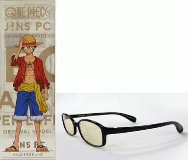 JINS One Piece Luffy PC Glasses Frame Black No Lens Prescription