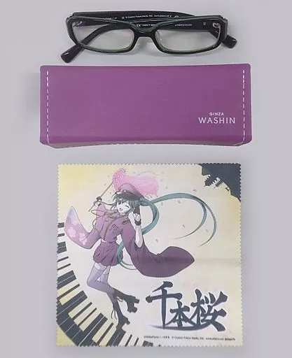 [レンズ度無し] 初音ミク 千本桜コラボPCメガネ(角型) 「VOCALOID×和真」_img