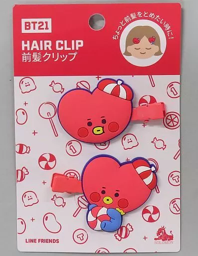TATA(ブイ) ヘアクリップ(前髪クリップ) Ver.3 JELLY CANDY 「BT21」