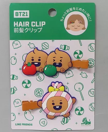SHOOKY(シュガ) ヘアクリップ(前髪クリップ) Ver.3 JELLY CANDY 「BT21」