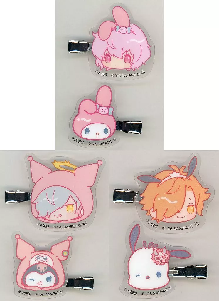 大妖怪×サンリオキャラクターズ D賞 前髪クリップセット （バラ