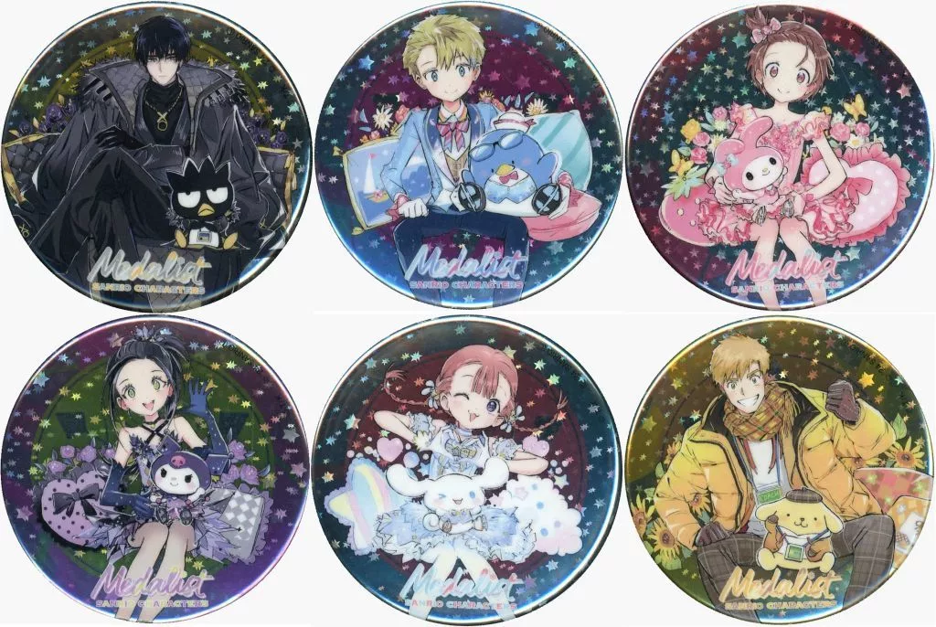 バッジ・ピンズ　全6種セット 「メダリスト×サンリオキャラクターズ トレーディング缶バッジ」