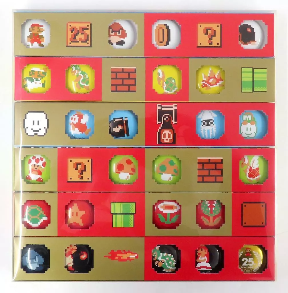 マリオ25周年記念缶バッジ ザ・スーパーマリオギャラクシー・ムービー 缶バッジコレクション