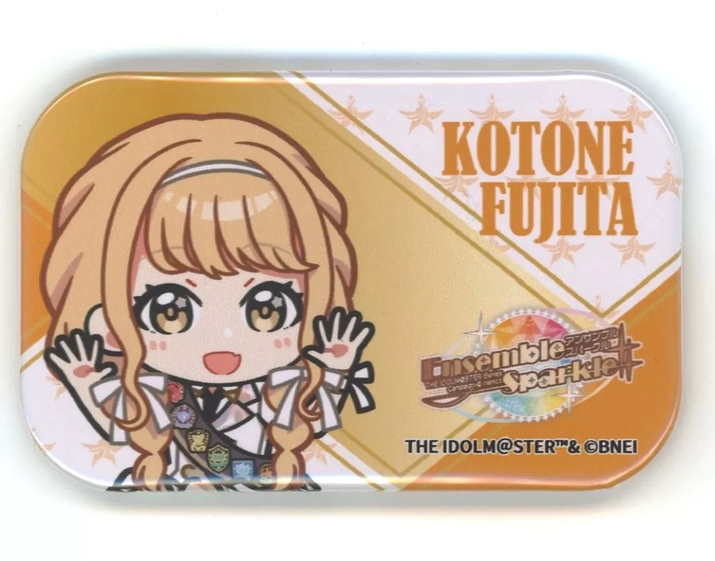 藤田ことね 長方形缶バッジ 「アイドルマスターシリーズ アンサンブルスパークル in namco TOKYO デジタルミニゲーム」 グッド賞