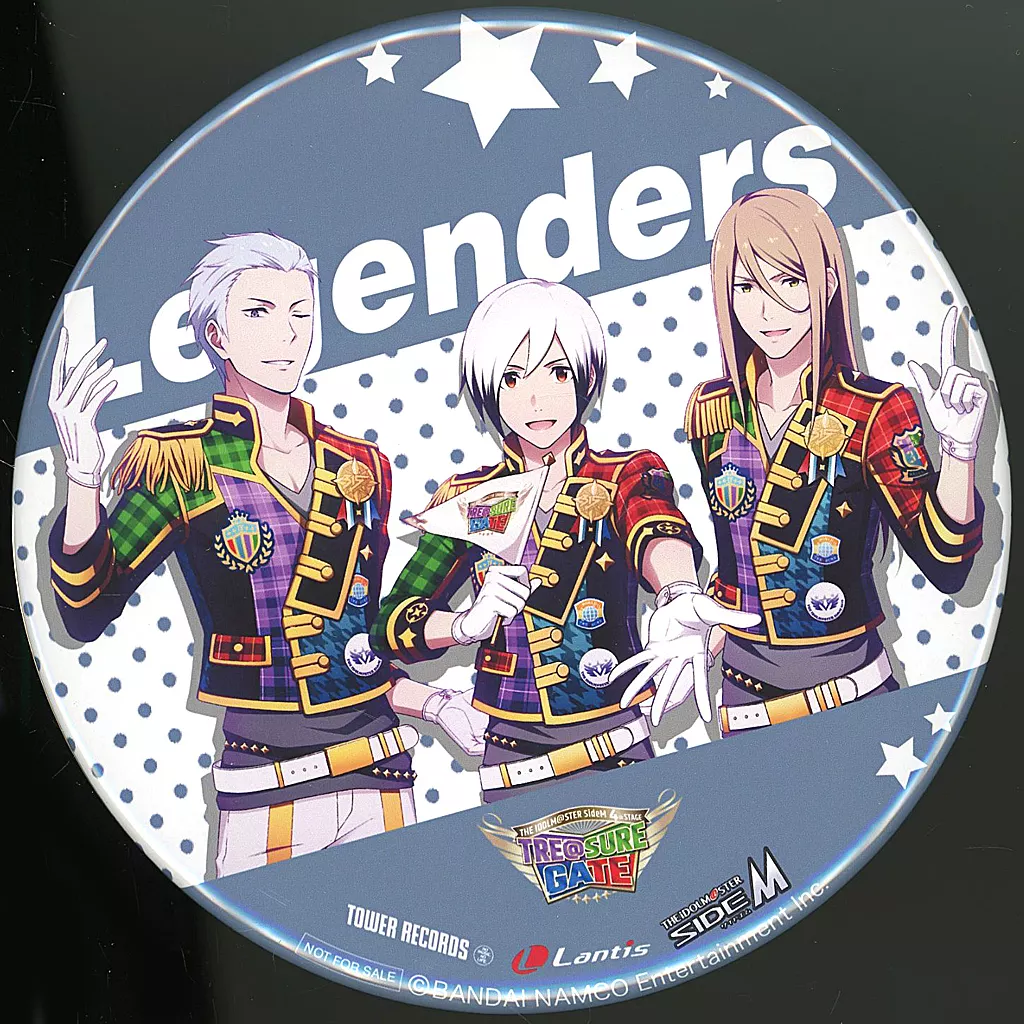 [単品] Legenders 100mmデカ缶バッジ 「Blu-ray THE IDOLM＠STER SideM 4th STAGE -TRE＠SURE GATE- Complete Box 初回生産限定版 100mmデカ缶バッジ2種セット」 タワーレコード購入特典