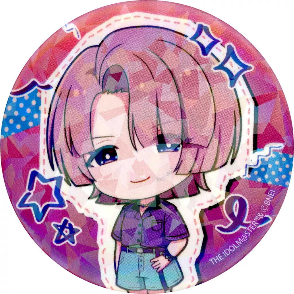 有村麻央 「学園アイドルマスター ホログラム缶バッジ 06/ストリートファッションver.(ミニキャライラスト)」