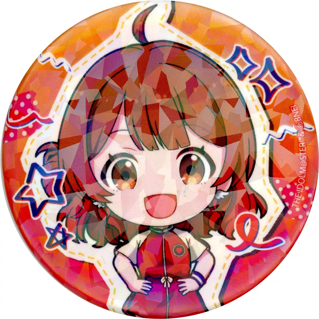 花海佑芽 「学園アイドルマスター ホログラム缶バッジ 06/ストリートファッションver.(ミニキャライラスト)」