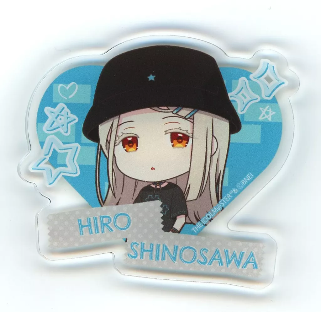 篠澤広 アクリルプレートバッジ ストリートファッションver.(ミニキャライラスト) 「学園アイドルマスター」