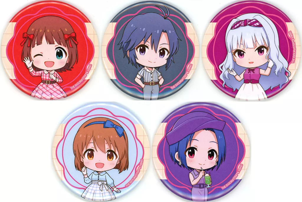 全5種セット 「アイドルマスターシリーズ×西武園ゆうえんち レトロフェス 缶バッジ ミニキャライラスト BOX アイドルマスター」