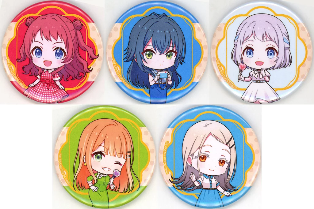 全5種セット 「アイドルマスターシリーズ×西武園ゆうえんち レトロフェス 缶バッジ ミニキャライラスト BOX 学園アイドルマスター」