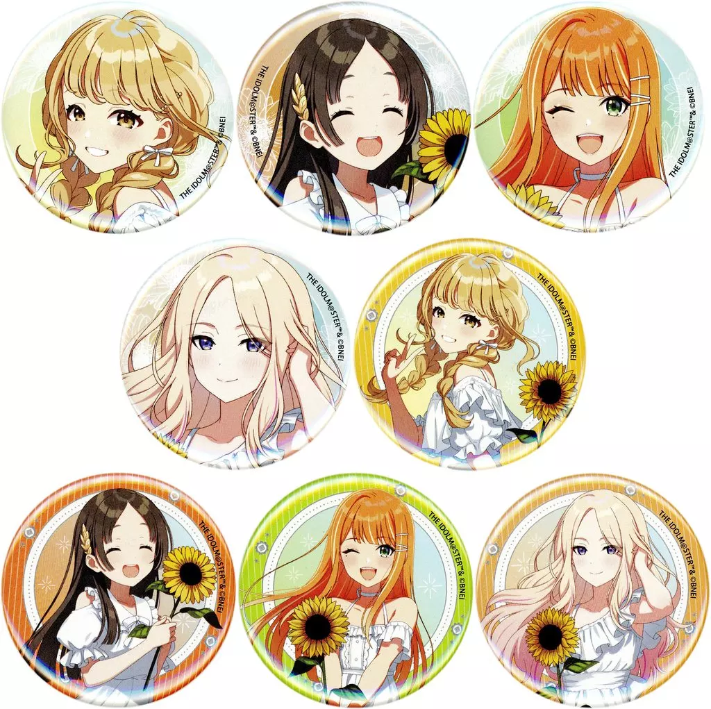 全8種セット 「学園アイドルマスター POP UP SHOP カンバッジ sunflower ver.」