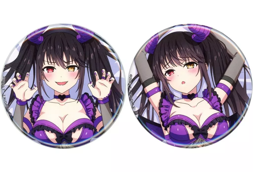 時崎狂三(小悪魔ver) 缶バッジセット(2個セット) 「デート・ア・ライブV」 Mios限定