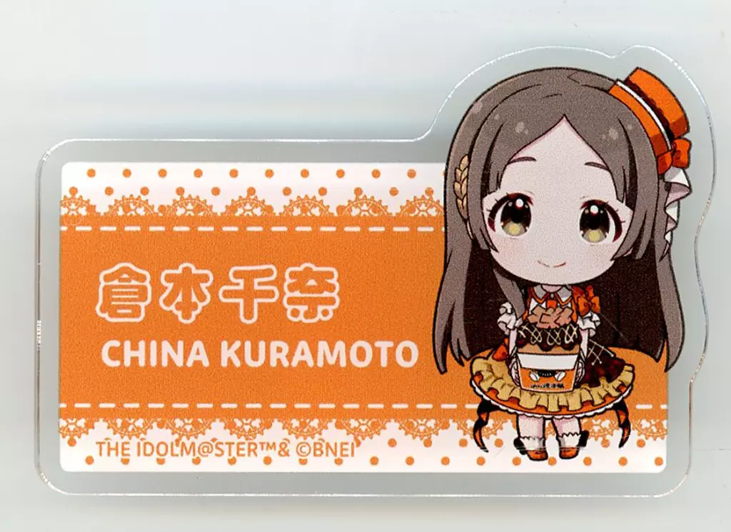 倉本千奈 ブレートバッジ 「学園アイドルマスター×ばくだん焼本舗 第2弾 池袋店限定 POP UP」