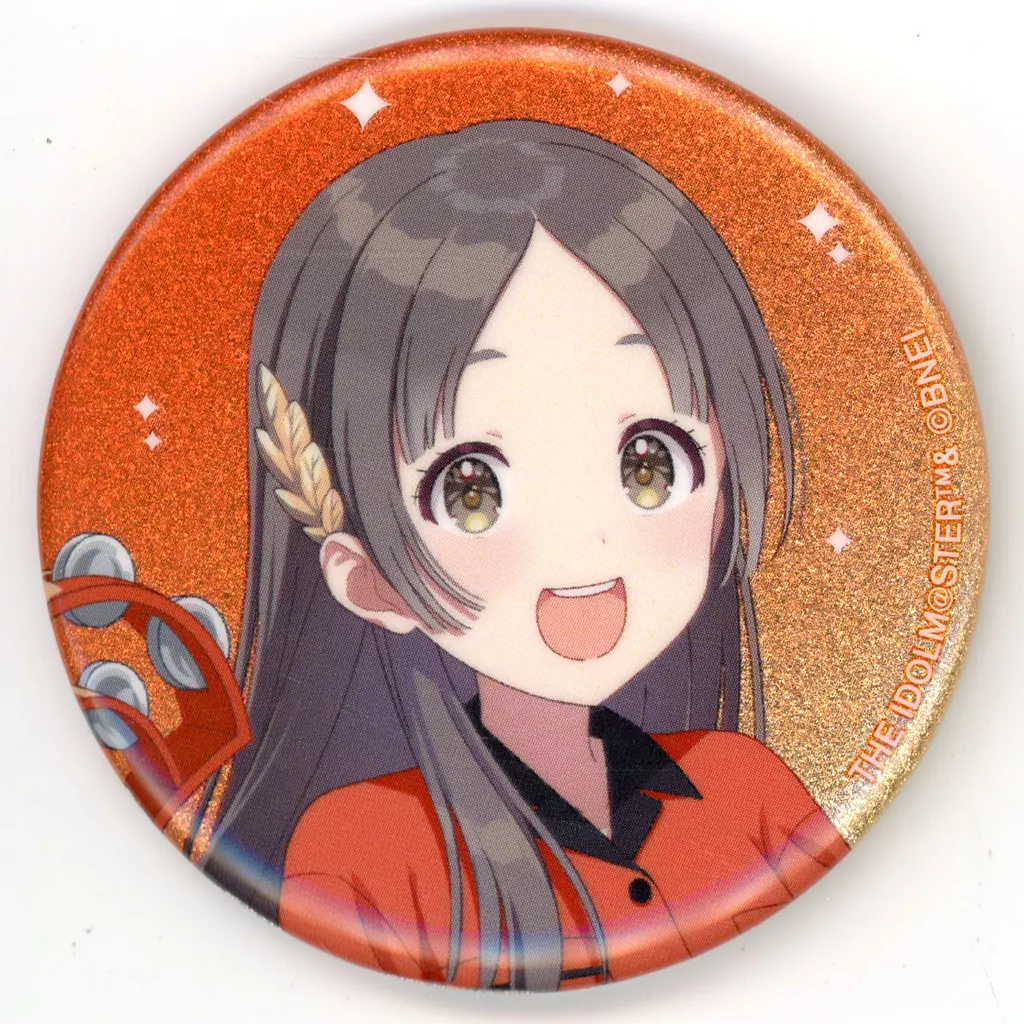 倉本千奈 「学園アイドルマスター×ROUND1 描き下ろし ボウリングシャツver. トレーディンググリッター缶バッジ」