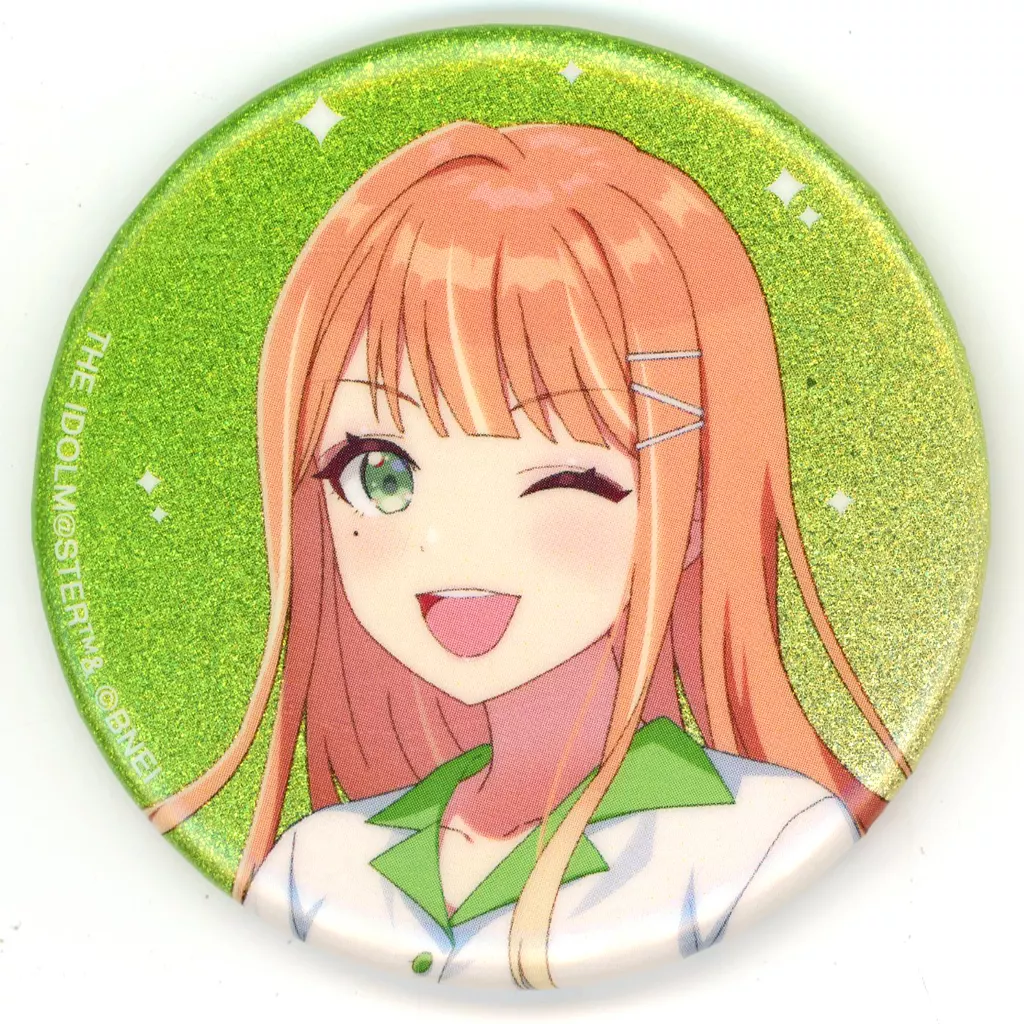 紫雲清夏 「学園アイドルマスター×ROUND1 描き下ろし ボウリングシャツver. トレーディンググリッター缶バッジ」