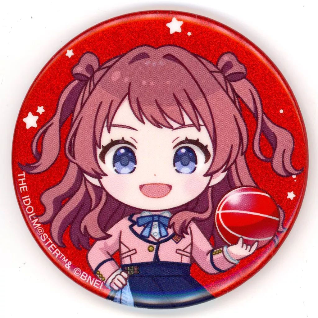 花海咲季 「学園アイドルマスター×ROUND1 トレーディング ちびキャラ 放課後のお出かけver. グリッター缶バッジ」