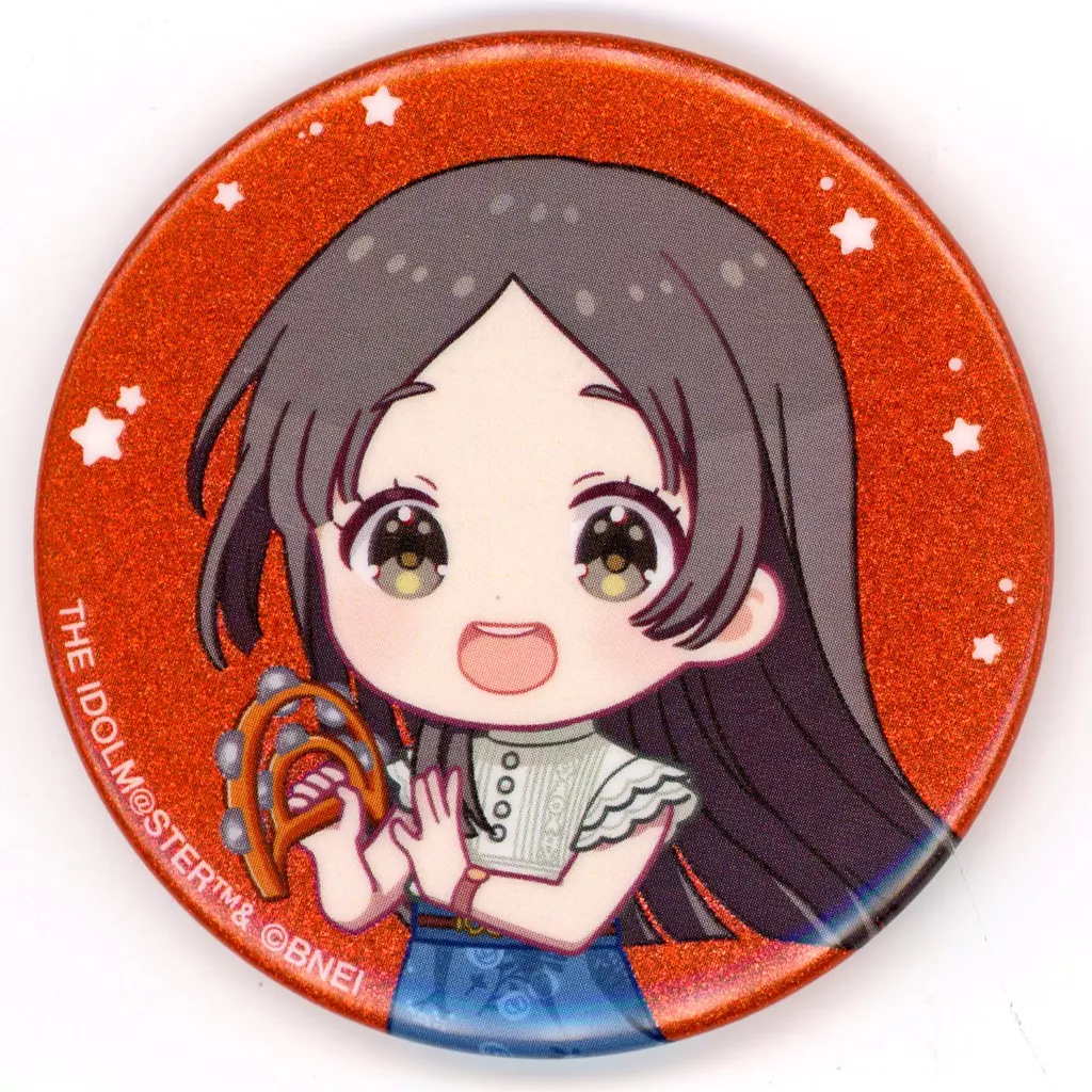 倉本千奈 「学園アイドルマスター×ROUND1 トレーディング ちびキャラ 放課後のお出かけver. グリッター缶バッジ」