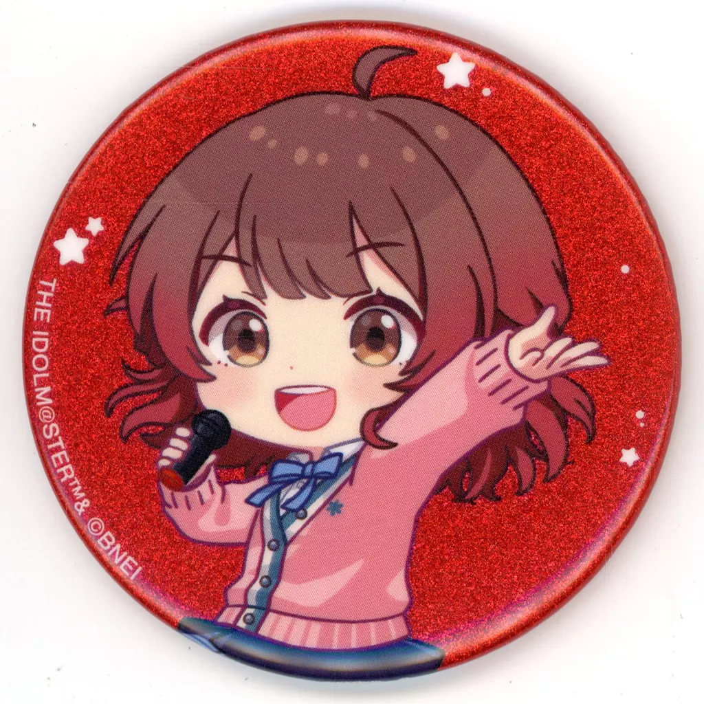 花海佑芽 「学園アイドルマスター×ROUND1 トレーディング ちびキャラ 放課後のお出かけver. グリッター缶バッジ」