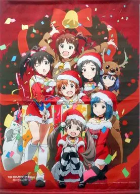集合(クリスマス) 描き下ろしB2タペストリー 「「Blu-ray/DVD アイドルマスター MOVIE 輝きの向こう側へ! 完全生産限定版」 HMV購入特典