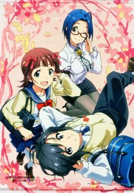 春香＆あずさ＆真 描き下ろしB2タペストリー 「Blu-ray/DVD アイドルマスター MOVIE 輝きの向こう側へ! 完全生産限定版」 とらのあな購入特典