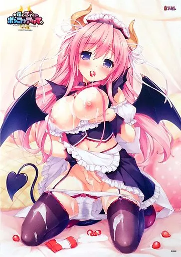 桐谷梨々愛 描き下ろしB2 「PCソフト 僕と恋するポンコツアクマ。」 ソフマップ予約特典