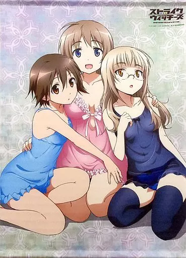タペストリー　芳佳＆リネット＆ペリーヌ 描き下ろしB2タペストリー 「ストライクウィッチーズ Operation Victory Arrow」 ホビーストック限定 駿河屋 -【アダルト】<中古>芳佳＆リネット＆ペリーヌ 描き