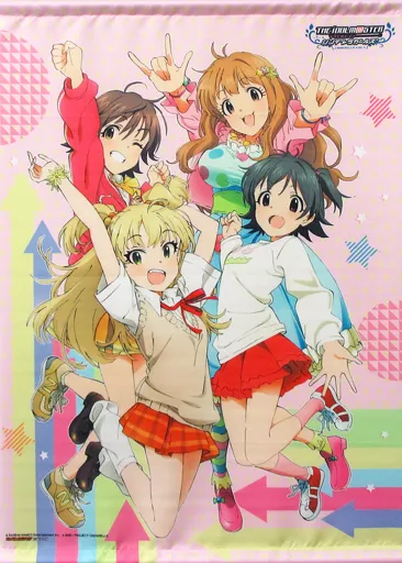 未央＆みりあ＆莉嘉＆きらり 描き下ろしイラストB2タペストリー 「Blu-ray/DVD アイドルマスター シンデレラガールズ 第1巻～第6巻」 ゲーマーズ連動購入特典