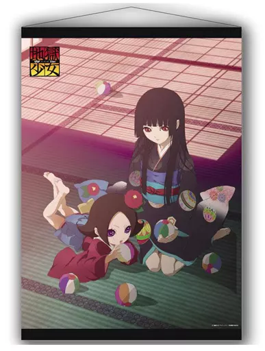 新品・未開封　タペストリー 地獄少女 宵伽　閻魔あい×きくり 駿河屋 -<中古>閻魔あい＆きくり B2タペストリー 「地獄少女 宵伽