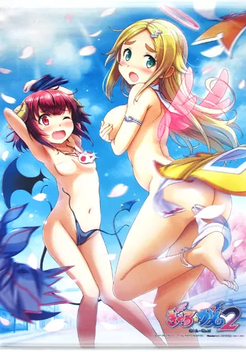 タペストリー　天使りーす＆悪魔くろな 描き下ろしB2タペストリー 「PS4/Switchソフト ぎゃる☆がん2」 WonderGOO購入特典