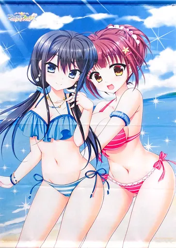 駿河屋 -<中古>七緒＆こはね(水着) B2タペストリー 「PS4/PS Vita